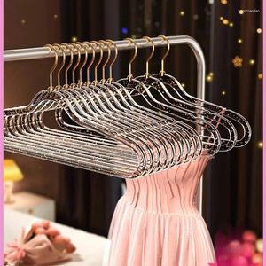 Storage Bags Acrylic Women Clothes Hanger Seamless Household Transparent Plastic Clothing Store Cute Crystal Gold Powder