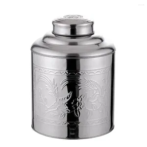 Storage Bottles Cookie Jar Tea Bags Metal Tin Jars Stainless Steel Leaf Wrapping Canister