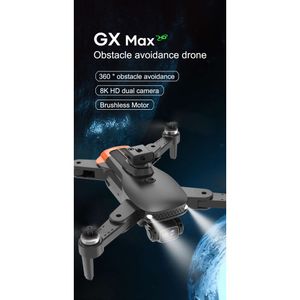 Novo GX Max Evitar Obstáculos Brushless Fotografia Aérea Posicionamento de Fluxo Óptico Dobrável Drone Aeronave de Quatro Eixos