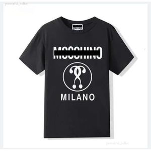 Moschino T-shirt Designer wysokiej jakości męskie damskie bawełniane koszulki Męskie i damskie Crewneck krótkie rękawie Tshirt moda Modna koszula z krótkim rękawem 409