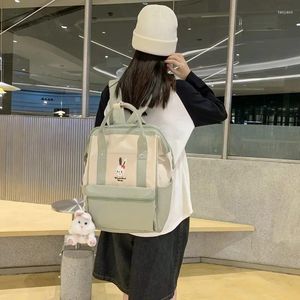 School Bags Teenage Girl Cute Backpack Korean Simple Lightweight Student Schoolbag Fashion Casual Waterproof Outdoor Travel Handbag