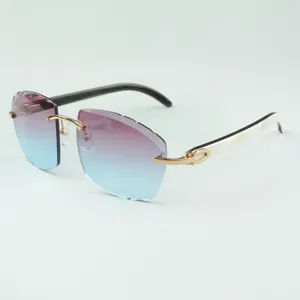 Линзы с гравировкой 4189706-A, модные солнцезащитные очки, солнцезащитные очки из натурального смешанного рога буйвола, толщина линз 3,0, размер 18-140 мм