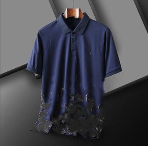 nova moda clássica O mais recente modelo de camisa polo de algodão masculina designer camisetas moda L carta bordado manga curta camisa clássica marca high-end,