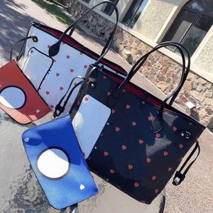 Nya mode kvinnors väskor high-end klassisk tryckning handväska spelkort designar högkvalitativa handväskor casual shopping väskor296g