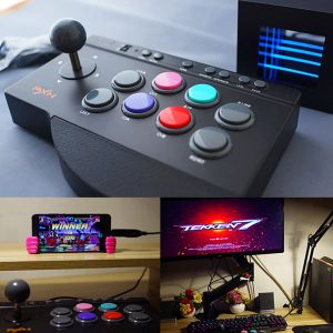 Joystick PXN Joystick da combattimento PC Street Fighter Controller Gioco arcade Fight Stick per PS4/PS3/Xbox One/Nintendo Switch King of Fighters