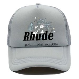 Rhude-Mütze, grünes Mesh-Patchwork, Baseballkappe für Herren und Damen, Stickerei, Unisex, Rhude-Kollektionen, lässige Truck-Mütze, verstellbar, Rhude-Motorhaube, Rhude 985