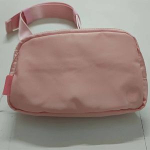 Saco de yoga rosa cinto saco designer yoga saco crossbody sacos ao ar livre náilon mulheres homens cintura saco ginásio elástico alça ajustável