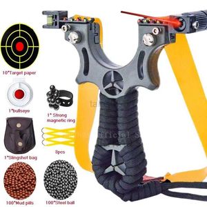 Hunting Slingshots Wysoka precyzyjna żywica myśliwska z gumową opaską na świeżym powietrzu Sports Hunting Strzelanie do katapult Akcesoria YQ240226