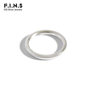 Ringe F.I.N.S S990 Reines Silber Minimalistischer Schmuck Runder runder glänzender Sterlingsilberring 990 Damendekoration Verlobungsring