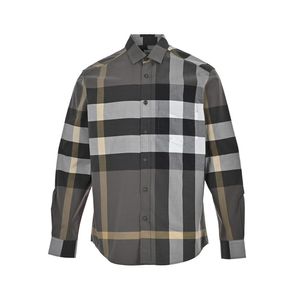 3 Tasarımcılar Erkek Gömlek Kalite Tasarımcı İş Tees Klasik Uzun Kollu Gömlek Düz Renk Mektubu Bahar Sonbahar Bluz Artı Boyut S/M/L/XL/2XL#17