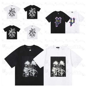 Purple Brand T Shirt Men's and Women's Designer T-shirt med crewneck regelbunden fit Bomullstryck Topp USA S-XL High Street Hip Hop Alphabet Graffiti Kort ärmskjorta