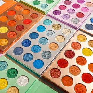 Палитра теней для макияжа BrightDELANCI 15 цветов, пигментированная блестящая палитра теней для век, зеленая, синяя, оранжевая, фиолетовая, палитра для макияжа 240226
