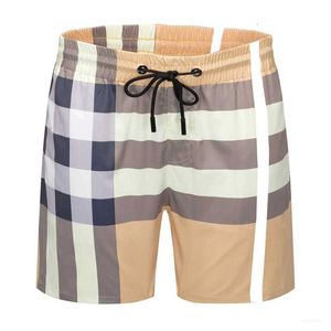 Projektant Men Shorts Plażem Puchanie Niebieskie żółte i czarne czeku marka 100% bawełniana alfabet druk uliczny odzież w stylu ulicy Designersr2G