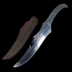 Kitchen Knives Longquan Kitchen Knife Handmade Forged 7Cr17MoV Steel Handle 9 Inch Sharp Chef Gyutou Cleaver BBQ Hunting Knife Cooking Tools Q240226