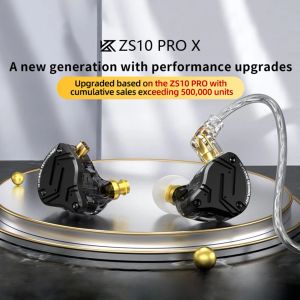 Kulaklıklar KZ ZS10 Pro X Metal Kulaklık INAR EARLOP SPOR GÜRÜLMESİ İLGİLİ KARŞI KARDUDS HYBRID İZLERİ KABLOLU TELEFON EARLIP ZEX PRO