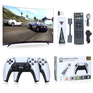 Konsole U10 Konsola gier wideo Pudełko TV 64G 10000 Gier Retro Handheld Wireless Controller 3D 4K HD TV Game Stick dla PS1 Najlepszy prezent