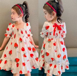 Flickans klänningar Baby Girl Strawberry paljetter Prinsessan klänning för småbarn 1: a födelsedag dopet vestido spets bröllop festklänningar barn