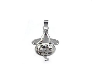 10pcslot Silver Alloy Cute Mouse Rats Magnetic Oysters Beads Cage Locket Pendant Aromatherapy Perfume Essential Oils Diffuser6650338