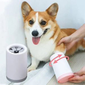 噴霧器犬ポータブルマディポースモールシリコン猫用品と洗浄カップワッシャー犬自動クリーニングミディアムクリーナーフット