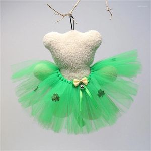 Dog Apparel StPatricks Day Skirt Headband Irish Theme Party Dress Up Festival Props Y5GB