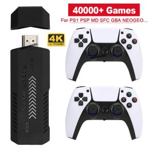 Konsoler Uppgradering P5Pro GameStick 3D Retro Videospel Konsol Trådlösa Controllers HD TV Out 40000 Games 40 Emulators för PSP/PS1/MAME