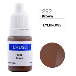 Tinten CHUSE Permanent Make-Up Tinte Eyeliner Tattoo Tinte Set Augenbraue Microblading Pigment Professionelle Micro Encre A Levre 10ML Braun C292