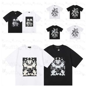 Märke t shirt män designer kvinna vintage doodle tryckt toppar utomhus gata hip hop t-shirt dam högkvalitativ par kort ärm 40pl