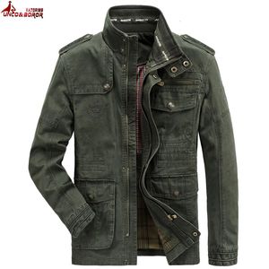 Autumn Winter Jacket Men Pure Cotton Business Casual Cargo Jackets Army Military Motorcykel Bomber Rockar Male Jaqueta Masculina240226