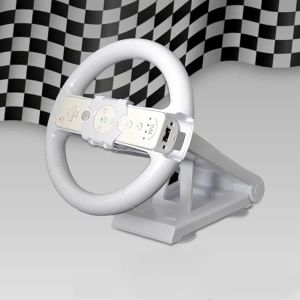 Wheels White Multiangle Axis Mari o Racing Game Steering Wheel Stand Dock Base for Nintend Wii Console Controller Wii Game Accessory