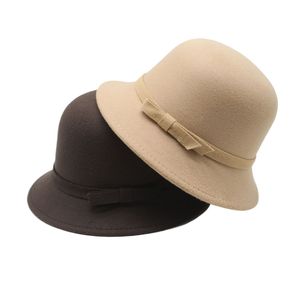 Women's French Retro Elegant Top Hat Women Small Brim Basin Hats Woman Bucket Cap 2024 New Autumn Winter Lady Ladies Caps