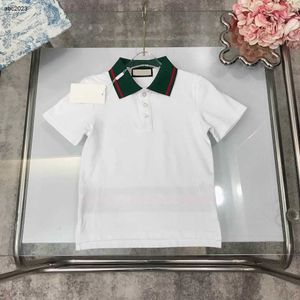 Clássicos crianças camisa polo t camisa de volta listrado impressão bebê camiseta tamanho 100-150 verão menino manga curta algodão menina lapela camisetas 24feb20