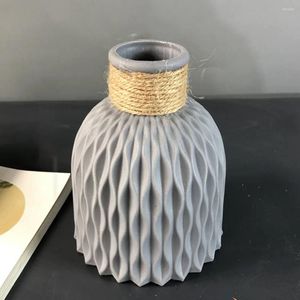 Vasi Modern Plastic European Anti-Ceramic Flower Vase Decori per matrimoni Disposizione in stile nordico Decorazione del soggiorno