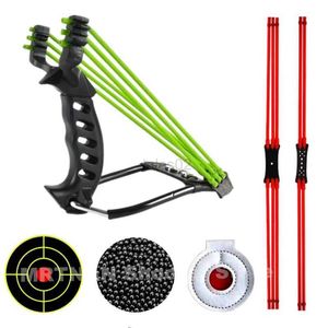 Hunting Slingshots Outdoor Shooting Hunting Slingshot Can Shoot Fish With Magnetic Wrist Support High Quality Catapult 2 Rubber Bands Tools YQ240226