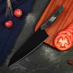 Kiten Knoves Japońskie G10 Uchwyt szefów kuchni Noże Czarne tytanowe powłoka azotanowa Wysokowa Stal węglowa 7CR17MOVS Kiten Knife Q240226