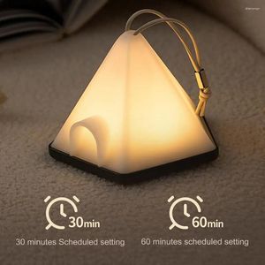 Nattlampor sovrum bordslampa camping laddningsbart LED-ljus med dimbar timer flimmerfritt öga för