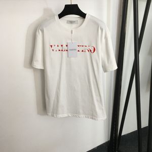 送料無料2024ホワイト/バラ/ダークグリーン/カーキ半袖女性Tシャツデザイナーレターロゴコットン女性TEES 22620