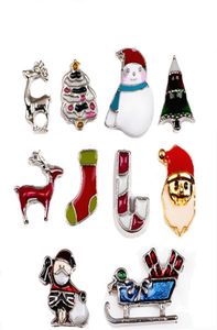 New Chirstmas Theme Charms Floating Locket Charm DIY For Glass Living Memory Locket Bracelets Necklace Jewelry Accessories K8285864