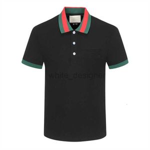 Homens Polo Verão Casual Camisetas Designer Mens Polos Carta Imprimir Moda Polo Camisa Luxo Carta Jacquard Manga Curta Pérola Algodão Lapela Casual T-Shir