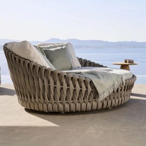 Camp Furniture Patio Swimming Pool Round Daybed Sea Beach Sun Lounge Garden Bed Rope Birds Nest Sunbeds Outdoor Weaving