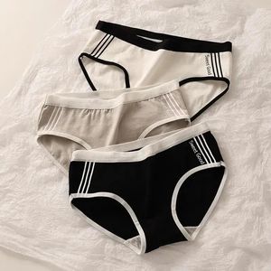 Kvinnors trosor underkläder Kvinnor Bomull Crotch Mid midja Traceless Sexig japansk sportstil Girls Breattable Underpants Enkla underkläder