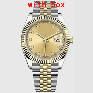 Gold plated designer watch datejust top 36mm/41mm mens watch couple style montre de luxe stainless steel 28mm movement watches high quality SB026 B4