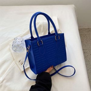 Summer Embossed for Women 2022 Solid Color Fashion Handheld Small Square with Simple Texture Single Shoulder Crossbody Bag 75% Factory wholesale