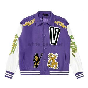 Mäns ytterkläder designer herr varsity jacka louiseity baseball coat mode kvinnor bokstäver jackor broderd brev jacka ena bröst toppar par