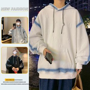 Men's Hoodies Hooded Sweatshirt For Men Spring Print Solid Color Pullover Couple High Quality Fashion Retro All-Match Loose Casual Clothin