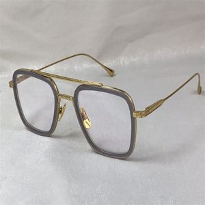 패션 디자인 남성 광학 안경 006 Square K Gold Frame Simple Style Transparent Eyewear 최고 품질 클리어 렌즈 229t