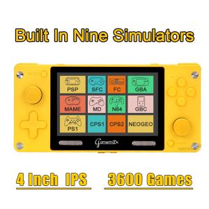 Players 2021 New A380 Retro Video Game Console Player Handheld Gaming Portable Mini Arcade 4.0 inch HD IPS Screen 3600+ Games Dropship