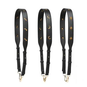 Womens Bag Accessories Retro Rivet Shoulder Strap Crossbag Adjustable Single Long Wide Handle Belt 240223