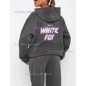 white fox Tracksuit White Designer Fox Hoodie Sets Two 2 Piece Set Women Men's Clothing Set Sporty Long Sleeved Pullover Hooded Tracksuits Spring Autumn Winter 627