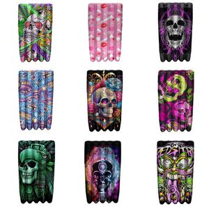 Skullform rökning tobak plast doob tube stash burk 120mm örttagar cigarett rullande kon papper rör piller box pre roll paket