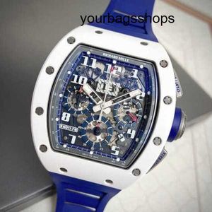 Tactical Wrist Watch RM Watch Richardmil Wristwatch RM011-FM Rm011 White Ceramic Polo Limited Edition Fashion Leisure Sports Machinery